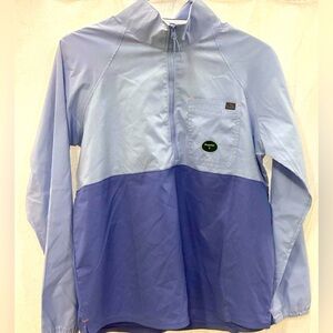 L.L. Bean Windbreaker Blue/Purple two tone half/quarter Zip